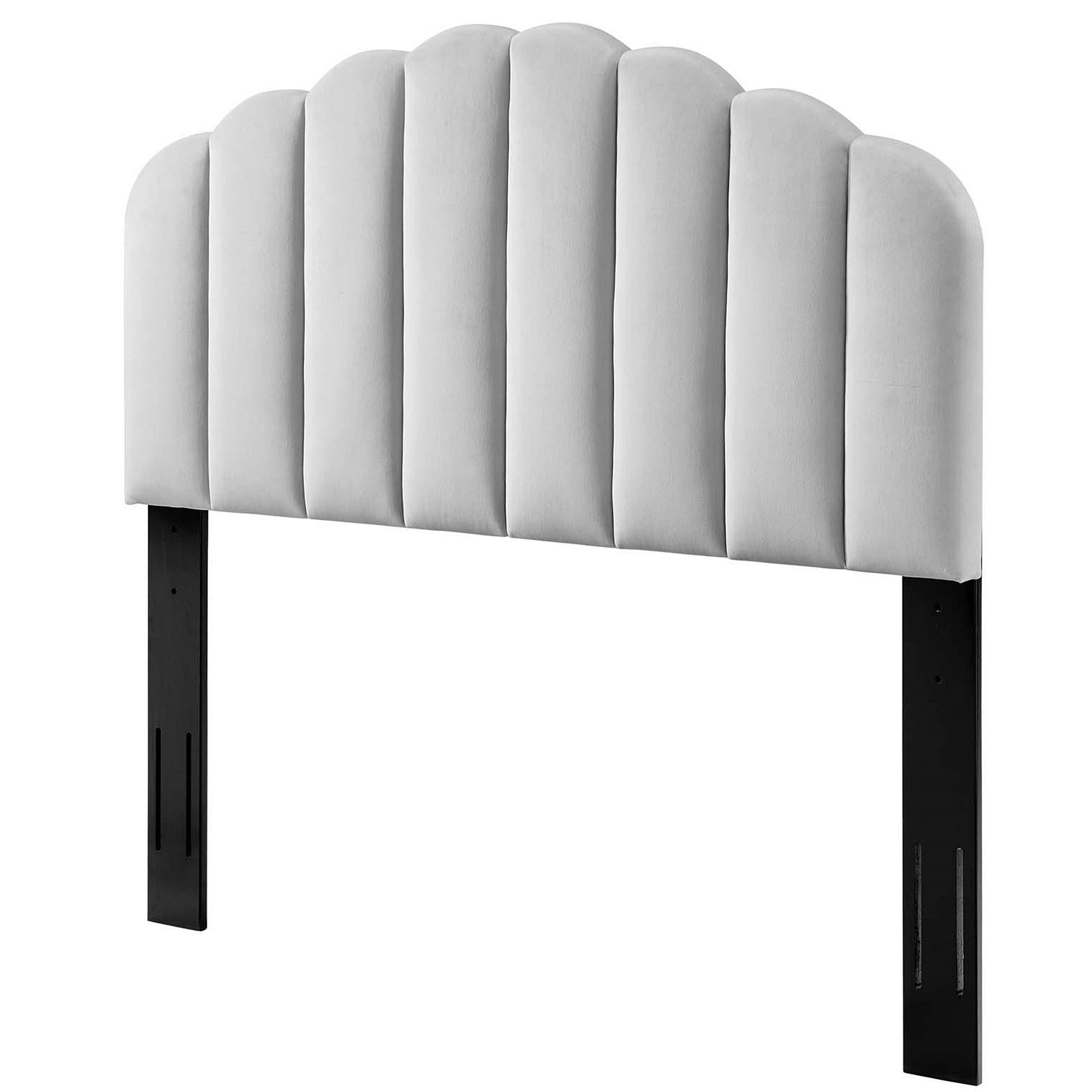 Light Grey Velvet Full/Queen Size Headboard O322