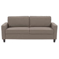 Taupe Brown Fabric Three Seater Sofa I133