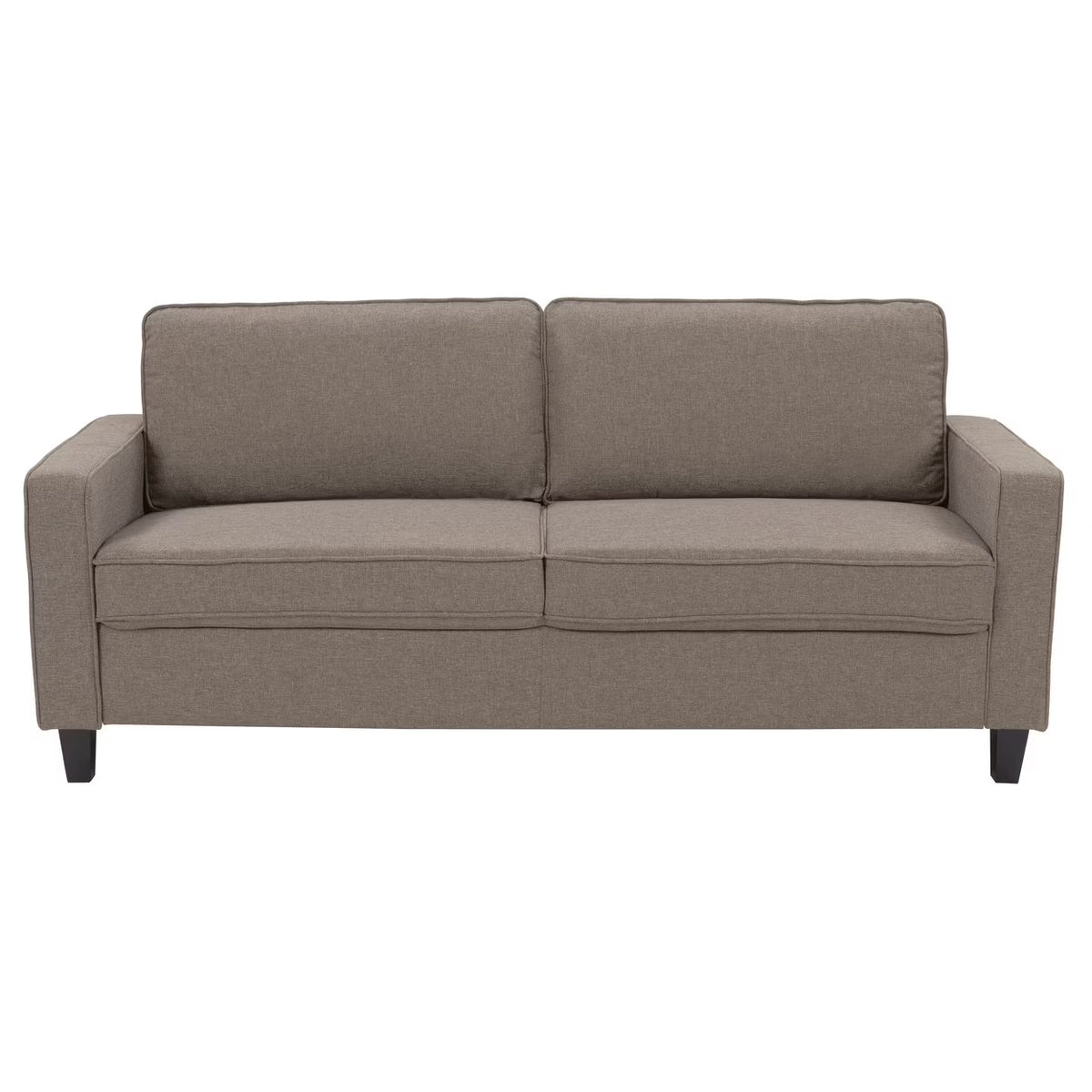 Taupe Brown Fabric Three Seater Sofa I133