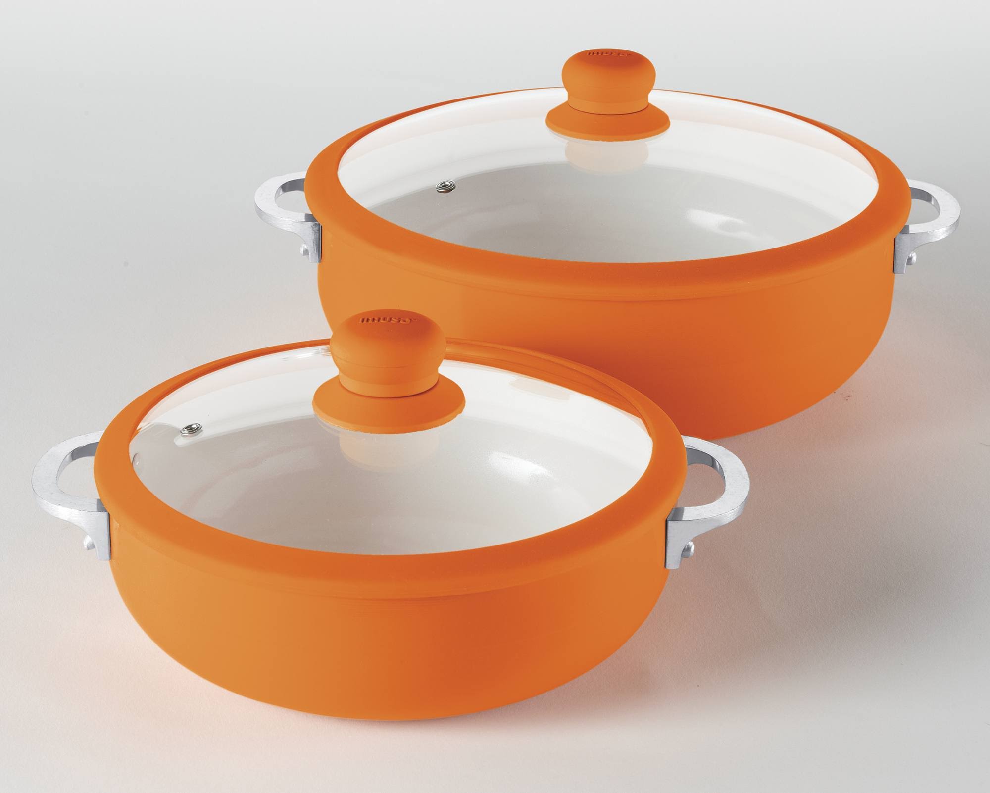 2-Piece Ceramic Nonstick Caldero Set Orange Z6227
