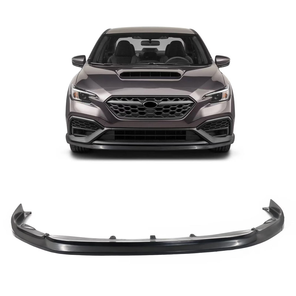 Front Bumper Lip Spoiler Chin Splitter Bodykit for 2022-2024 Subaru WRX Unpainted Black PU Polyurethane Y459273