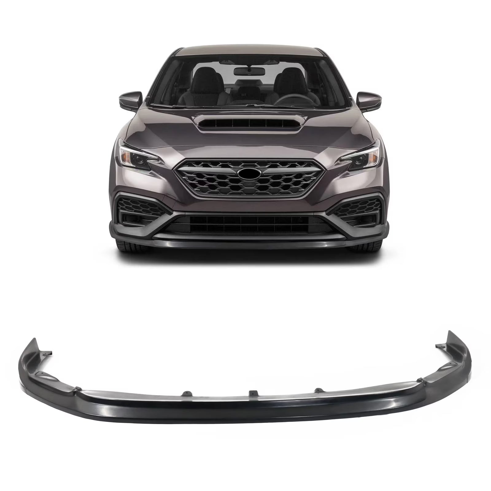 Front Bumper Lip Spoiler Chin Splitter Bodykit for 2022-2024 Subaru WRX Unpainted Black PU Polyurethane Y459273