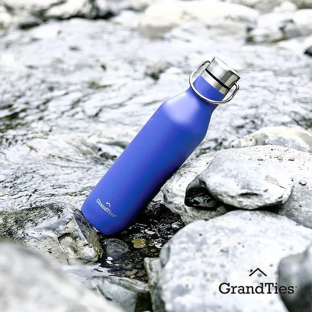 21oz Stainless Steel Insulated Water Bottle with 2 Lids B723899