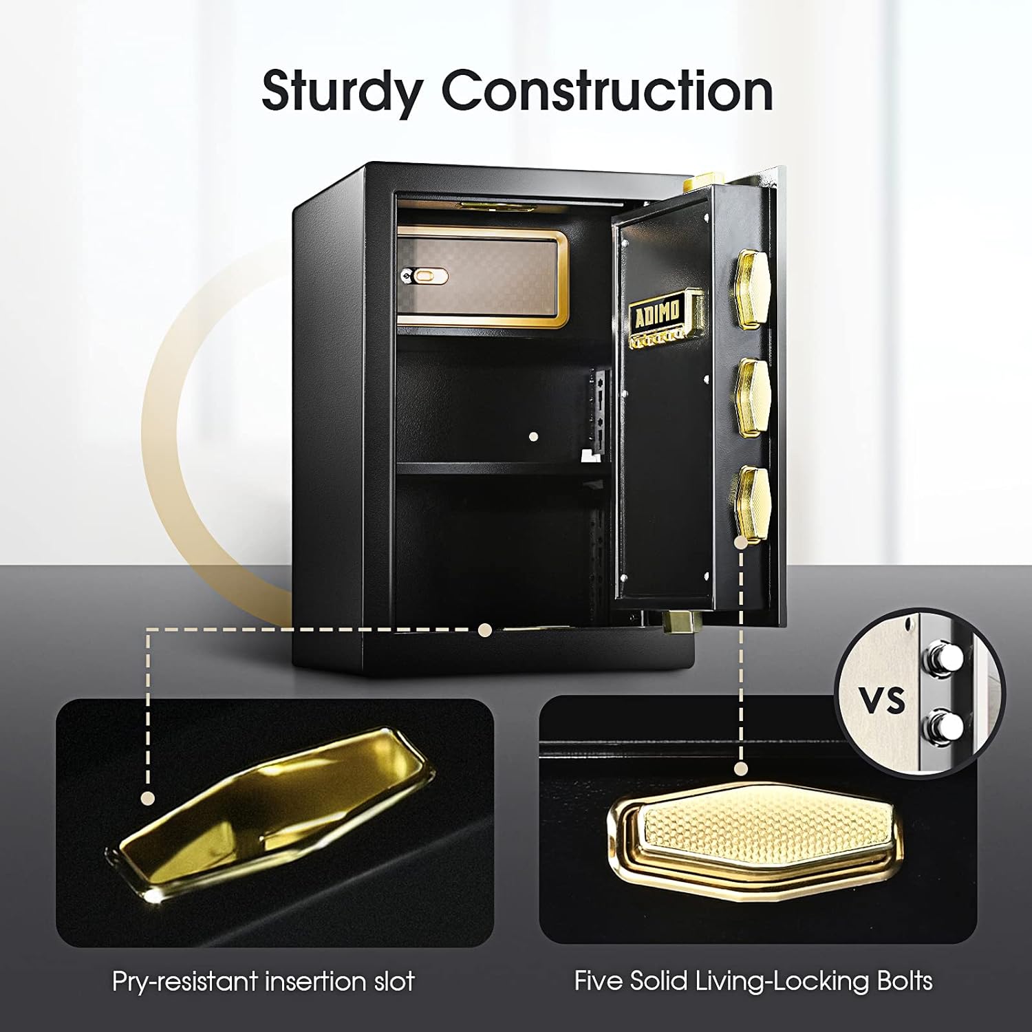 2.2 Cubic Feet Cabinet Safe Box with Digital Keypad and Key Lock M962
