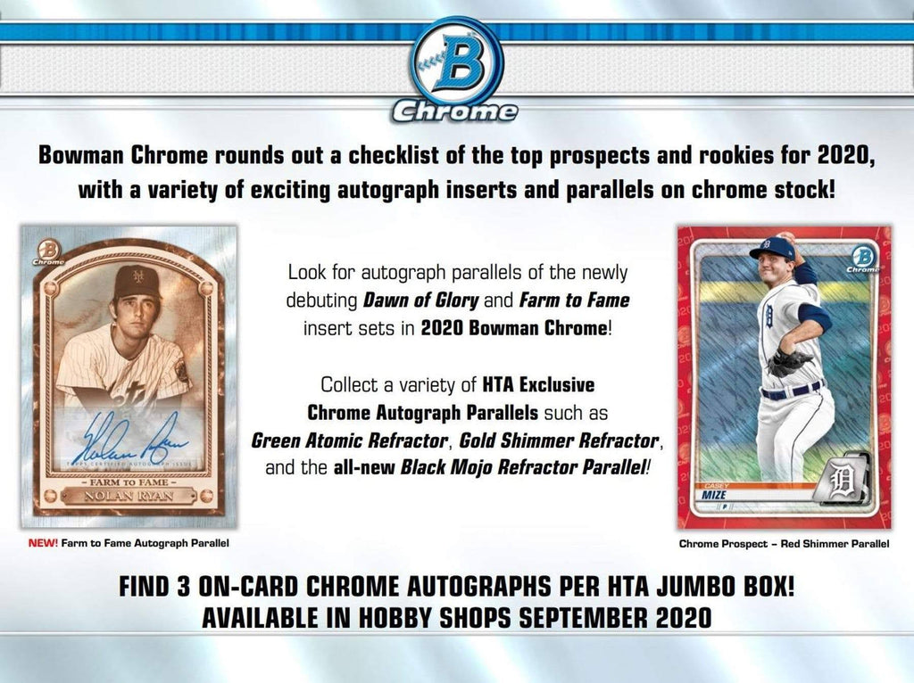 2020 Bowman Chrome Baseball Choice HTA Box P412236