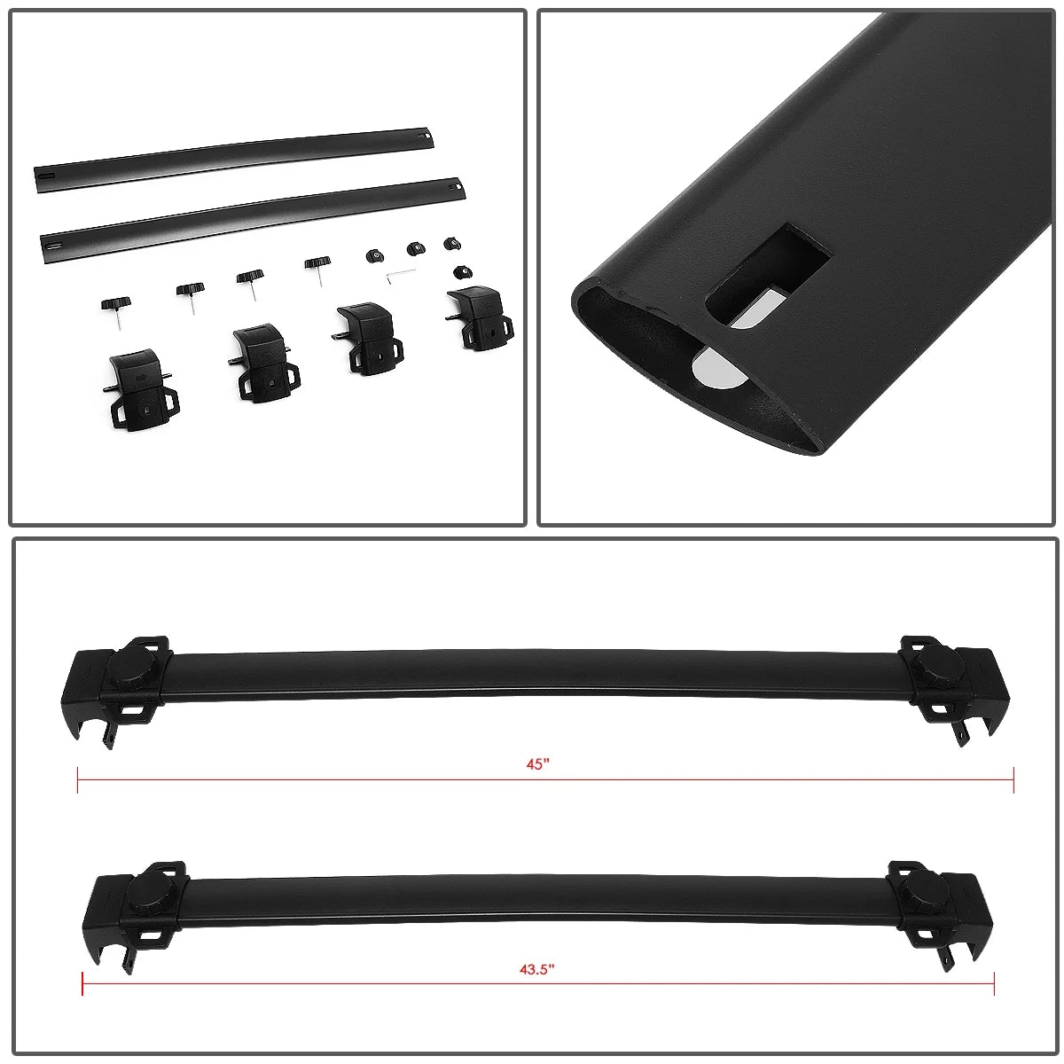 Roof Top Rack Rail Aluminum Cross Bar Cargo Carrier Q1025
