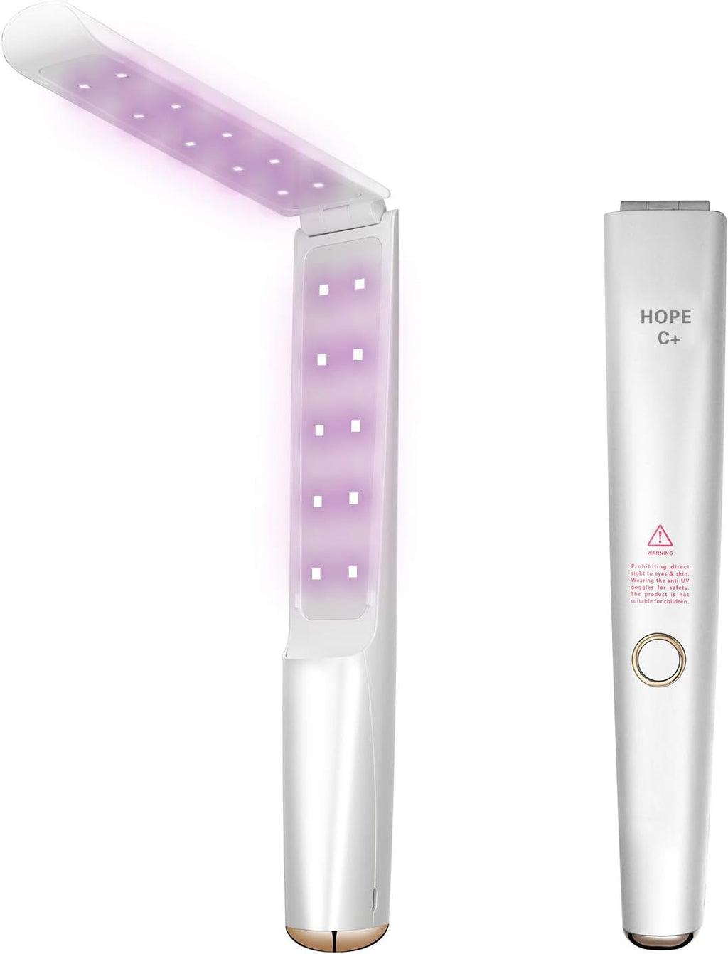 UV Light Sanitizer Wand with 20 UVC LEDs Portable Ultraviolet Sterilizer H51139