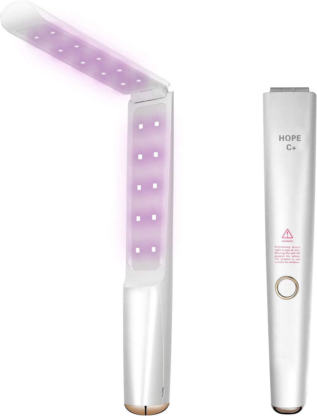 UV Light Sanitizer Wand with 20 UVC LEDs Portable Ultraviolet Sterilizer H51139