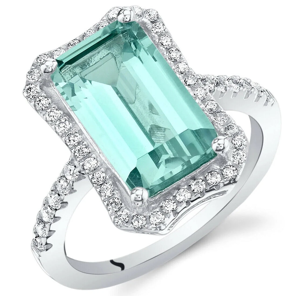 Radiant Cut Aquamarine Ring E66000