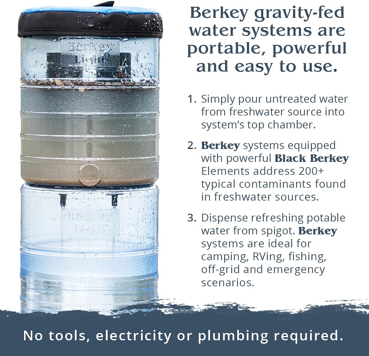 Black Berkey Purification Elements Water Purifier Replacement Filters (Pack of 2) R449782