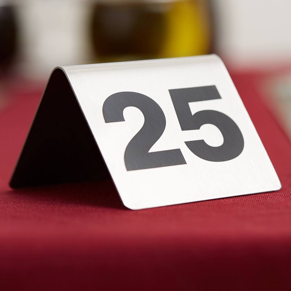 Stainless Steel Number Tents 1-25 S326720