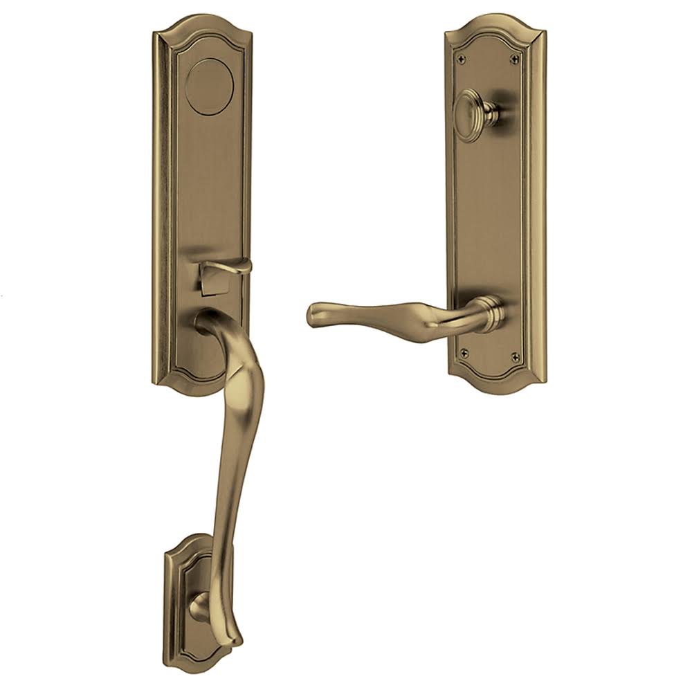 Satin Brass/Black Emergency Egress Handleset N432861