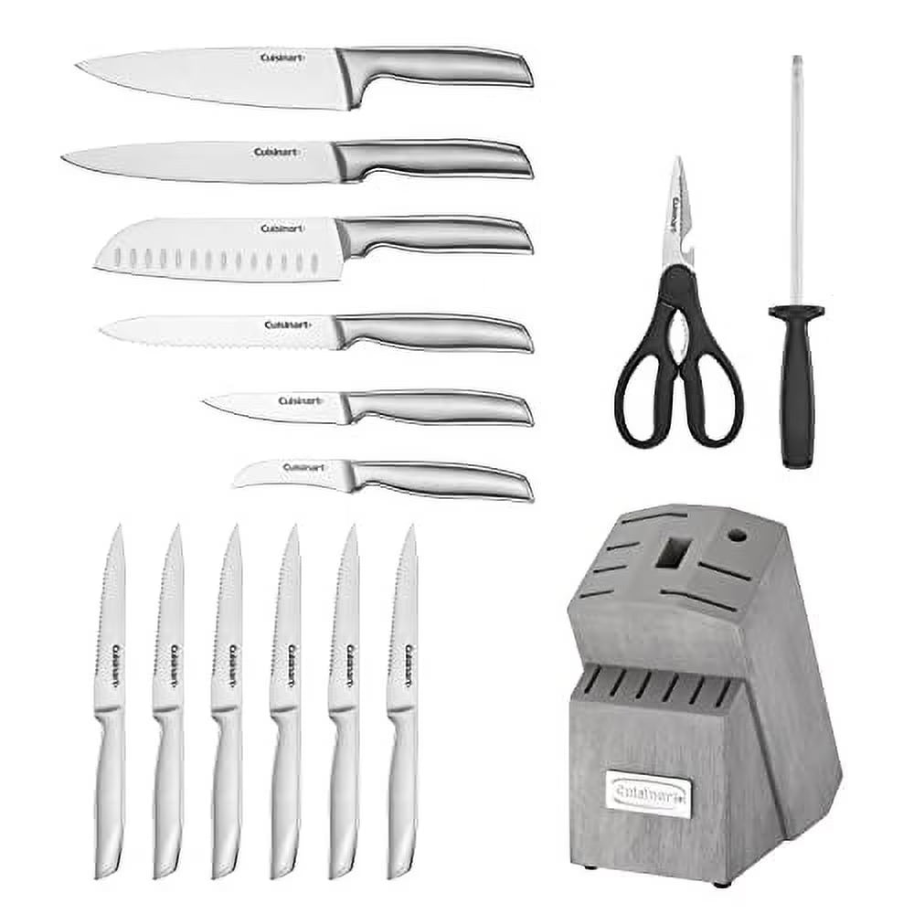 15PC High-Carbon Stainless Steel Grey Block Set I28875