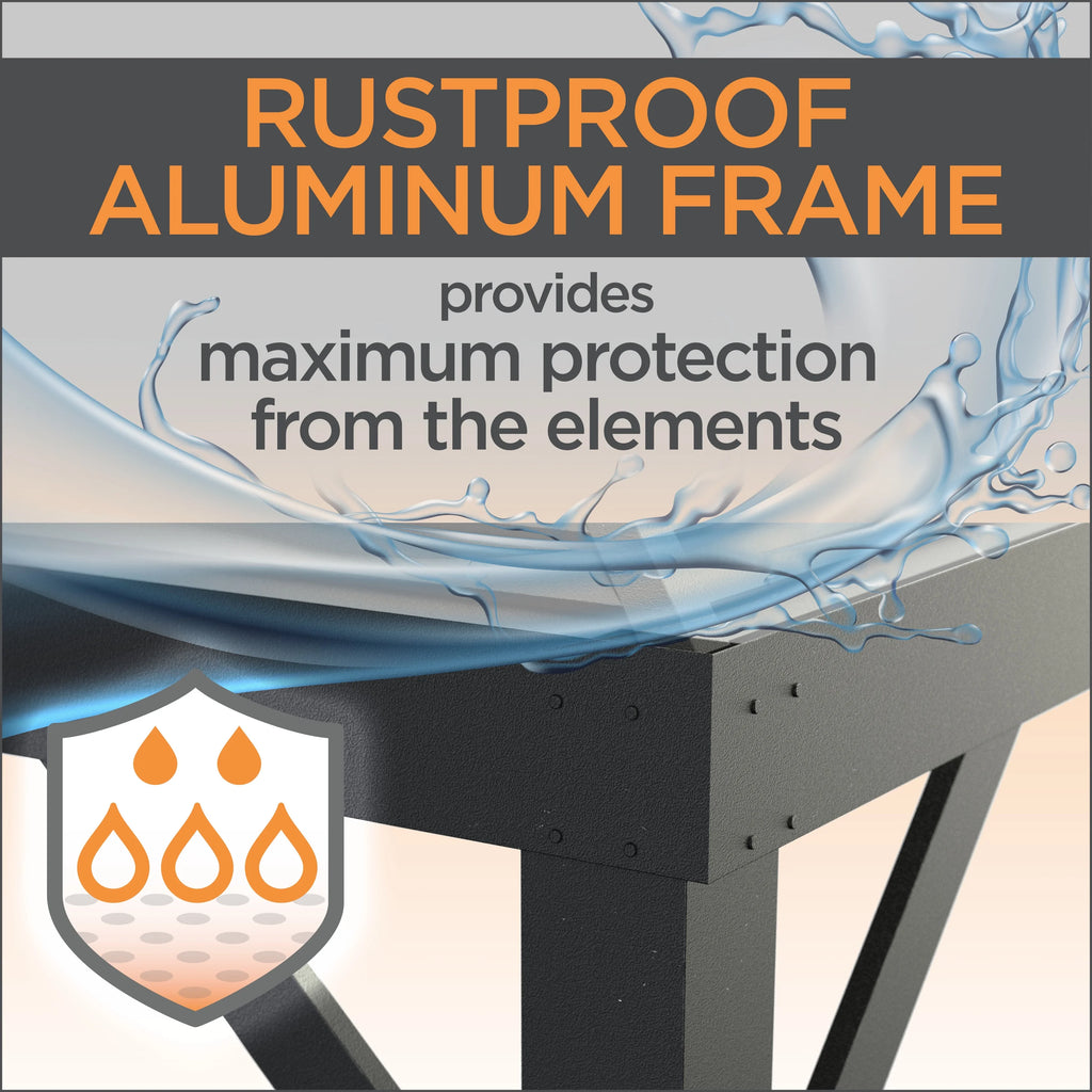 Galvanised Steel Gazebo with Mosquito Netting R886654