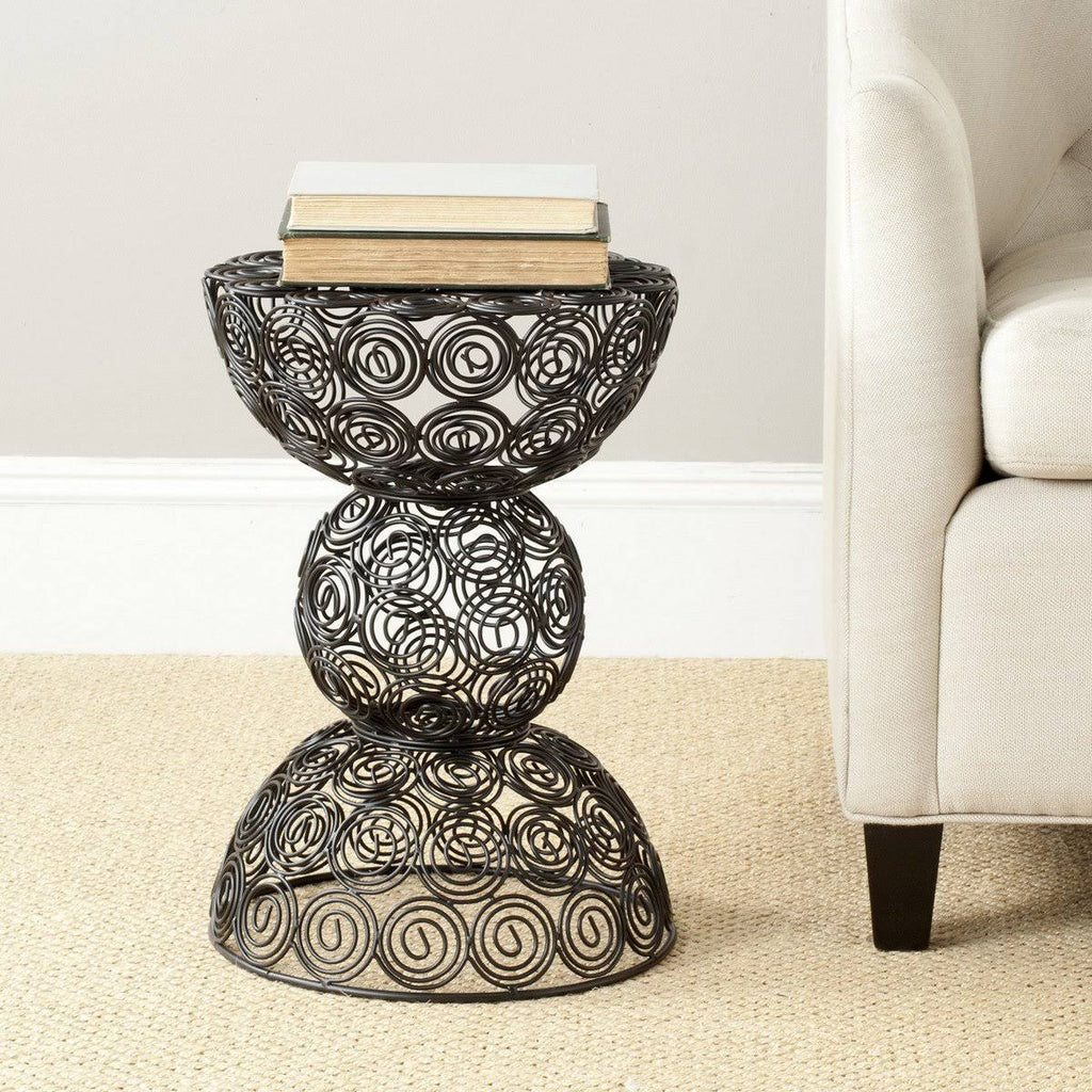 Dark Blue Iron Wire Stool K972783