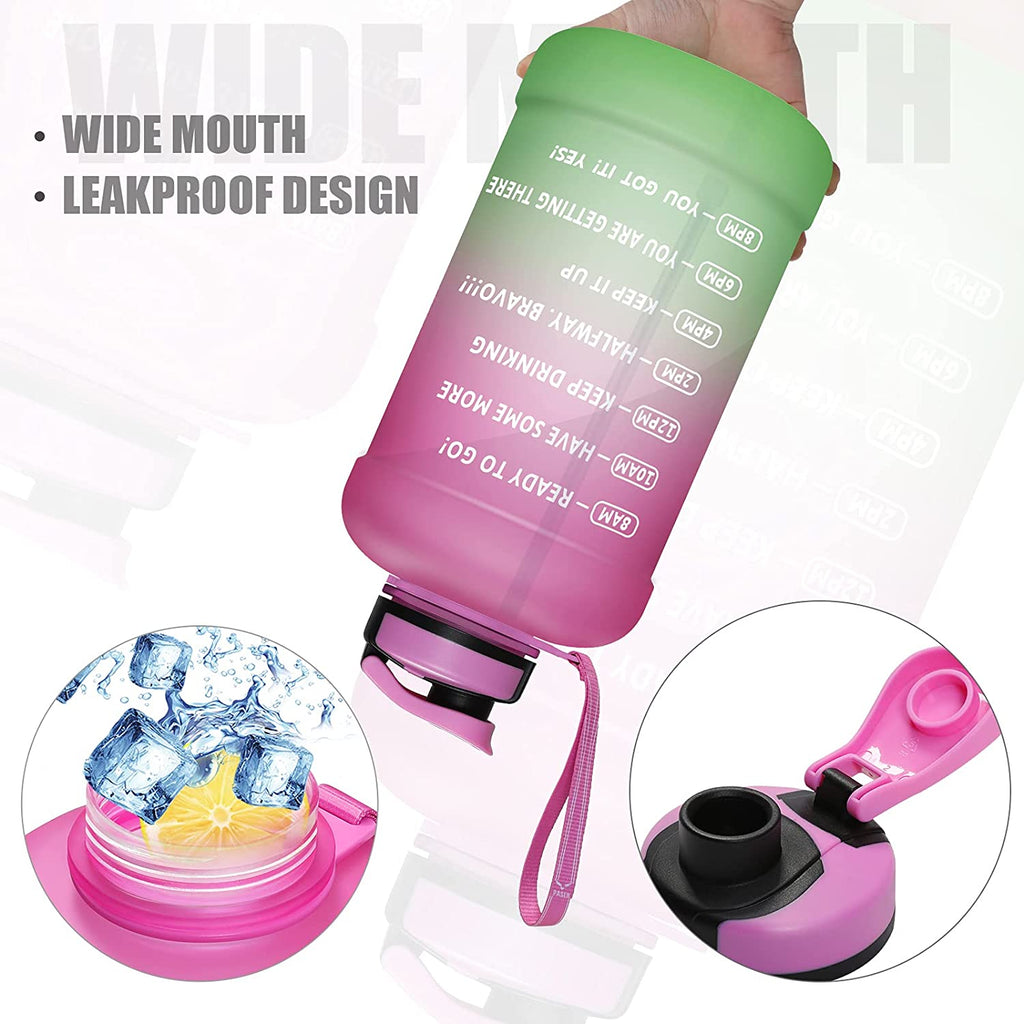 64oz Water Bottle with Straw and Time Marker N265162