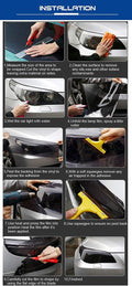 Tint Vinyl Film Roll with Squeegee + Cutter Y17477