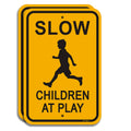 4-Pack Slow Children at Play Signs 18” x 12” Rust Free Aluminum E588268