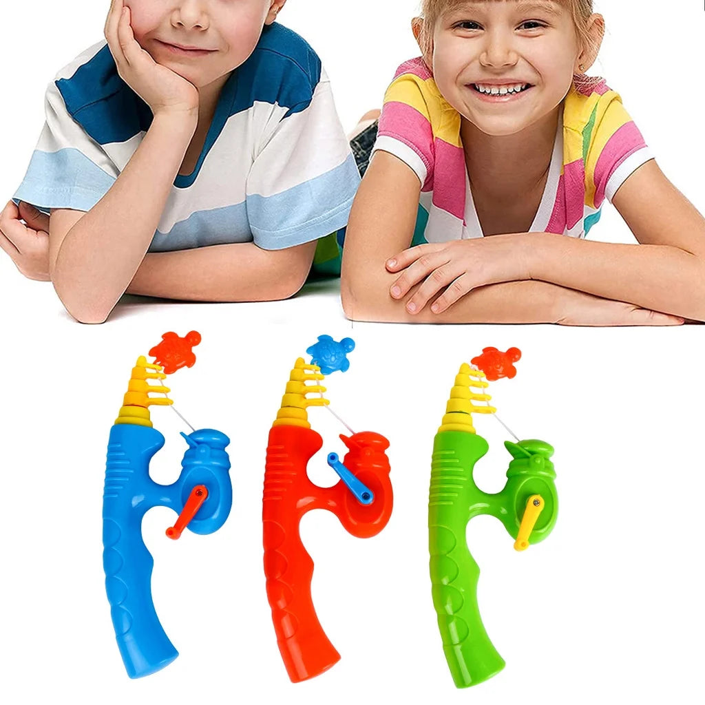 6 Pcs Stretchable Fishing Pole Toy Bath Toy Flexible Magnetic Kids Fishing Rod B290944