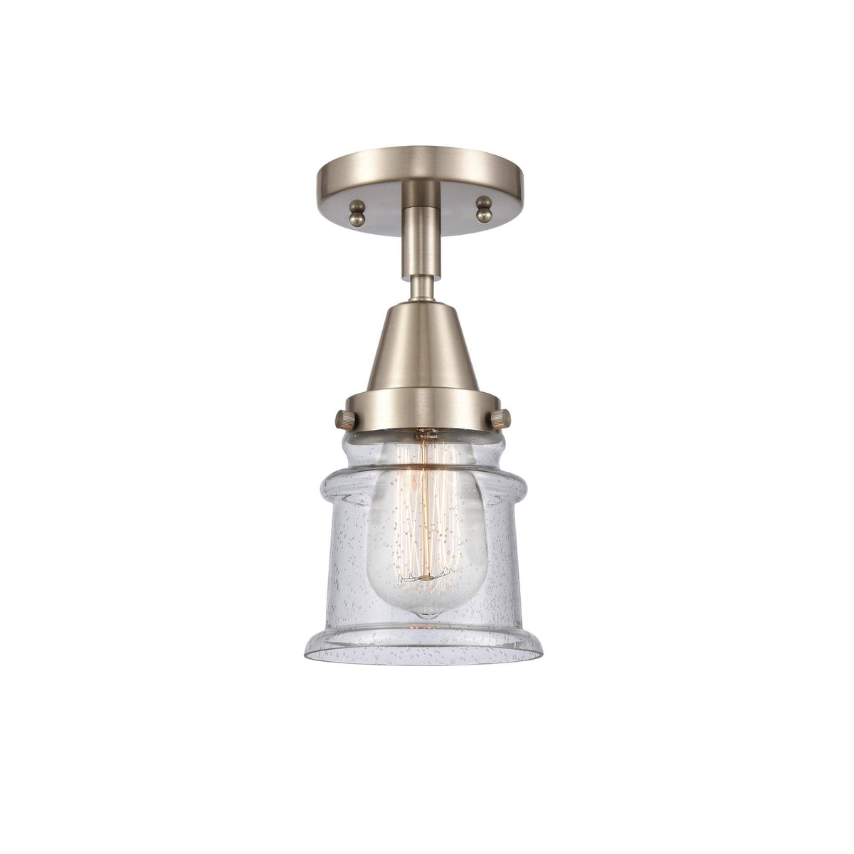 Small Canton 1 Light 6 inch Flush Mount in Brushed Satin Nickel E8556
