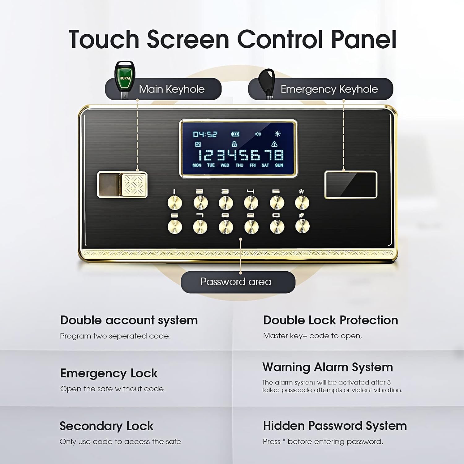 2.2 Cubic Feet Cabinet Safe Box with Digital Keypad and Key Lock M962