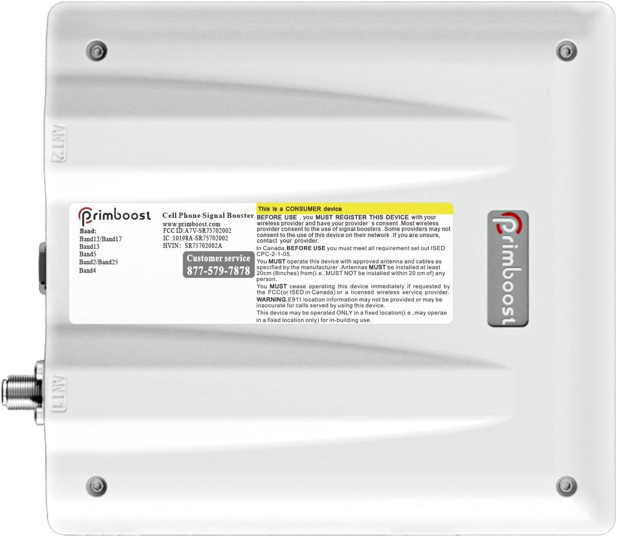 Cell Phone Signal Booster for Home and Office, 4G LTE & 5G, 5,000 sq ft, FCC Approved V83481