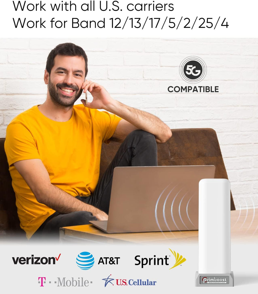 Cell Phone Signal Booster for Home and Office, 4G LTE & 5G, 5,000 sq ft, FCC Approved V83481
