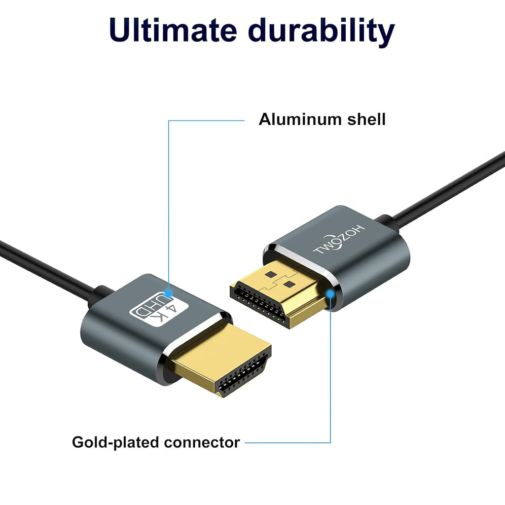 Ultra-Thin HDMI to HDMI Cable 5FT, Flexible HDMI 2.0 Cord G5214