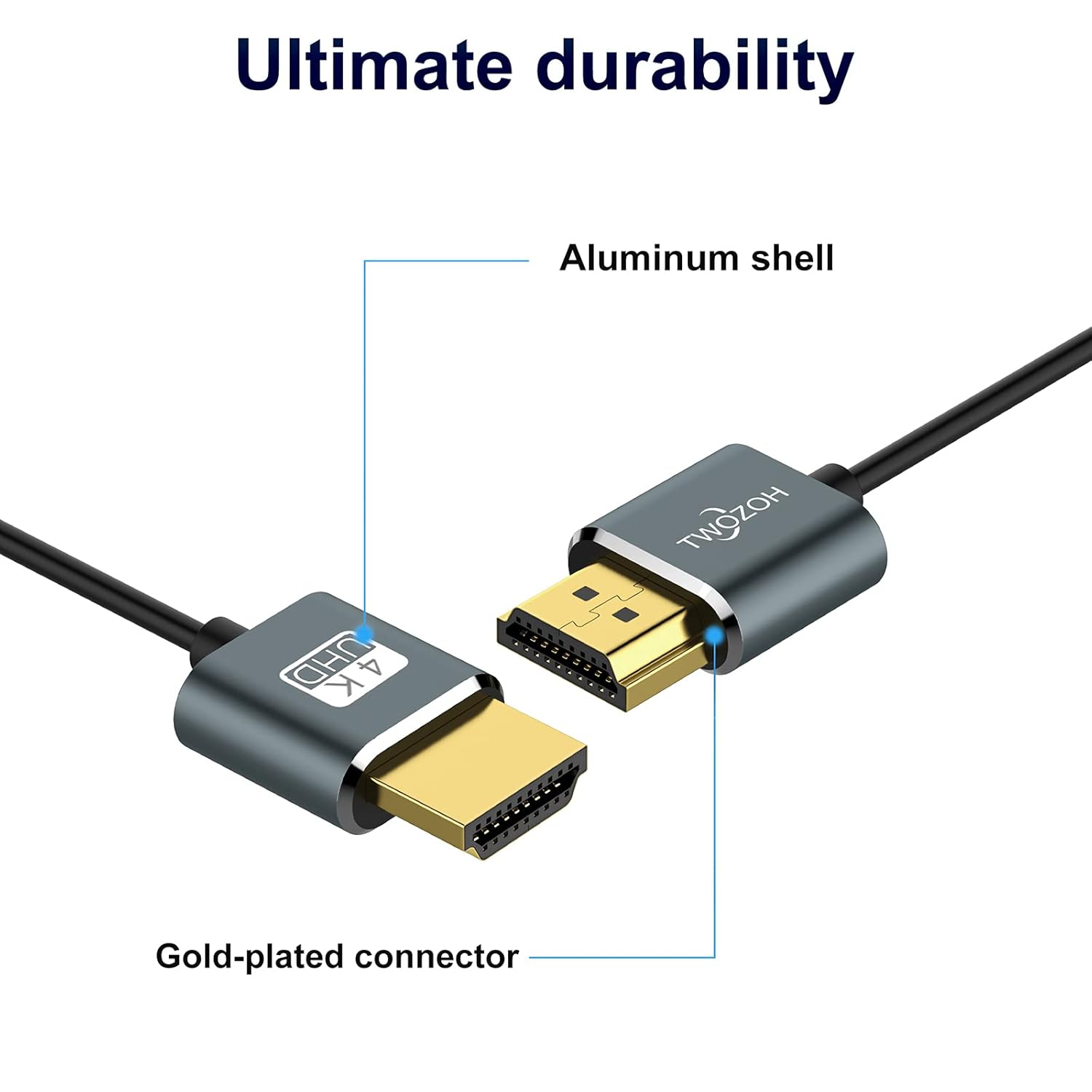 Ultra-Thin HDMI to HDMI Cable 5FT, Flexible HDMI 2.0 Cord G5214