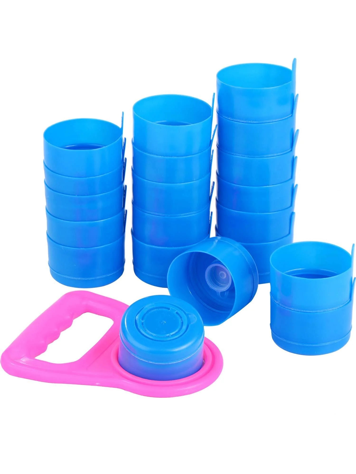 20 Pieces Non Spill 55 mm Water Jug Caps with 1 Piece Bottle Handle K1831