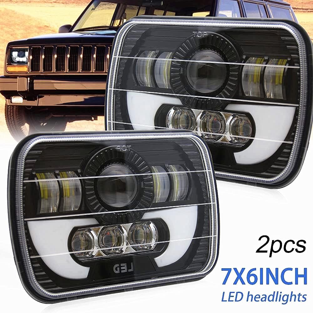 2PCS 5x7 LED Headlight Sealed Beam Hi/Lo Beam DRL H331