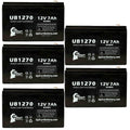 5x Pack Sealed Lead Acid Battery 12V 7Ah 7000mAh F1 Terminal AGM SLA with 10 F1 to F2 Terminal Adapters P359