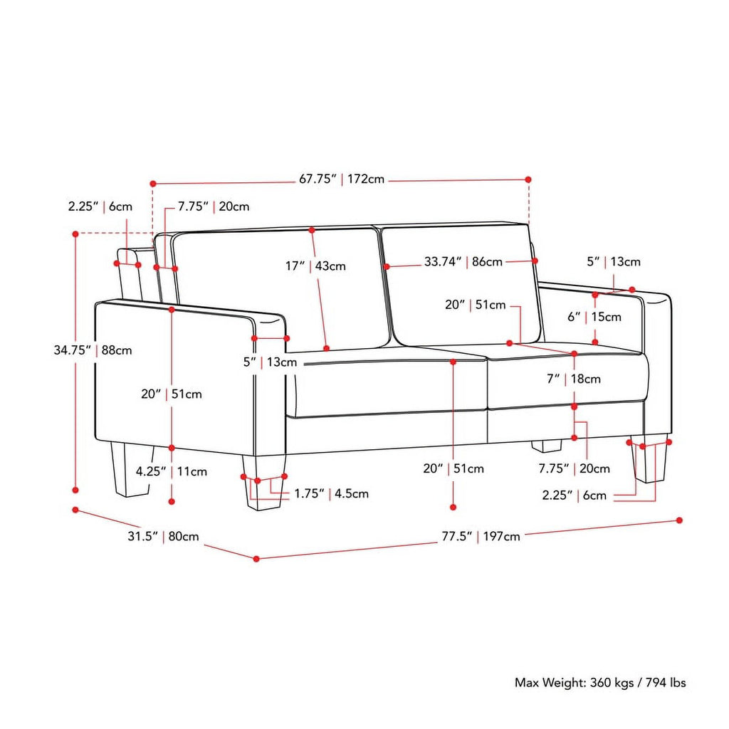 Taupe Brown Fabric Three Seater Sofa I133