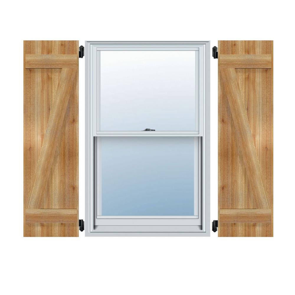 Rough Sawn Western Red Cedar Board-n-Batten Shutters B13462
