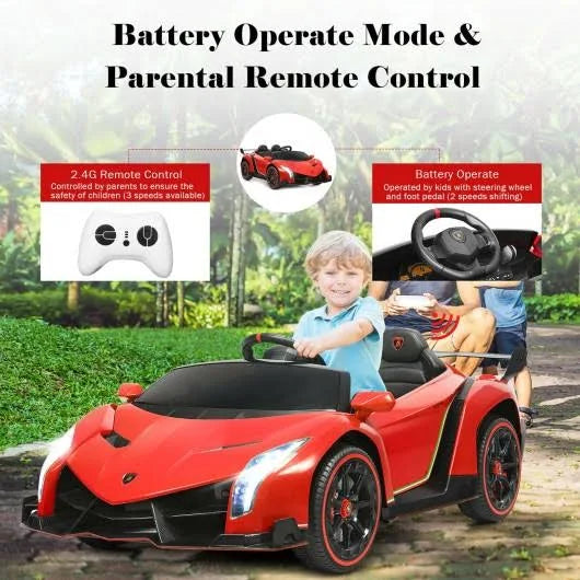 Red 12V 2-Seater Lamborghini Ride on Car with RC W592