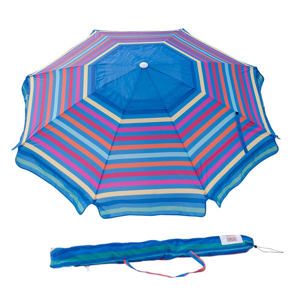 7 Feet Beach Umbrella with Sand Anchor and Carry Bag B92517