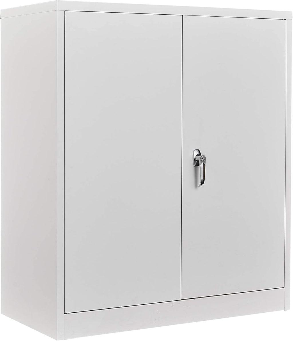 72" Tall Steel Storage Cabinet with Locking Door and 4 Adjustable Shelves Y253