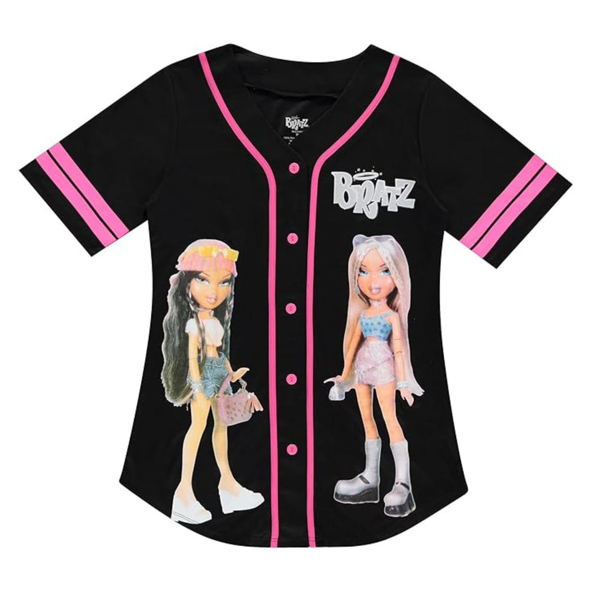 Black White Ladies Baseball Jersey N3219