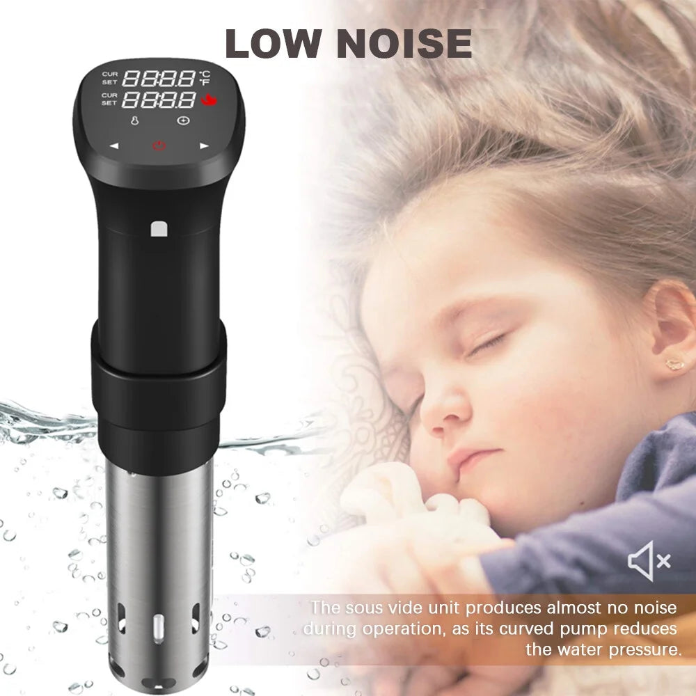1100W Sous Vide Cooker Waterproof With Temperature Time Control Display G565094