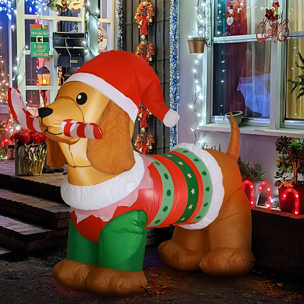 5ft Inflatable Dog with Led Lights N902138