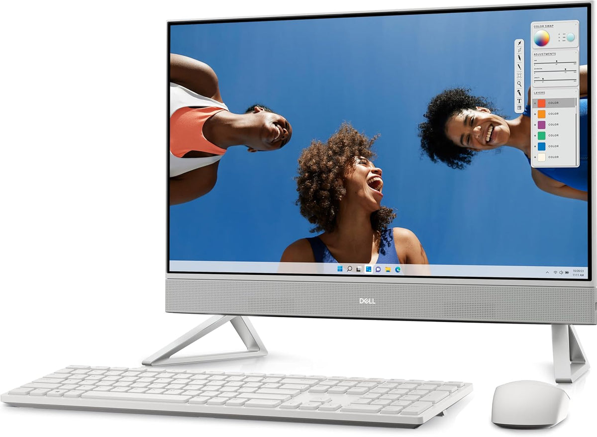 23.8" FHD Touchscreen All-in-One Desktop, 13th Gen Intel Core i7, 16GB RAM, 512GB NVMe SSD + 1TB HDD, White B52134