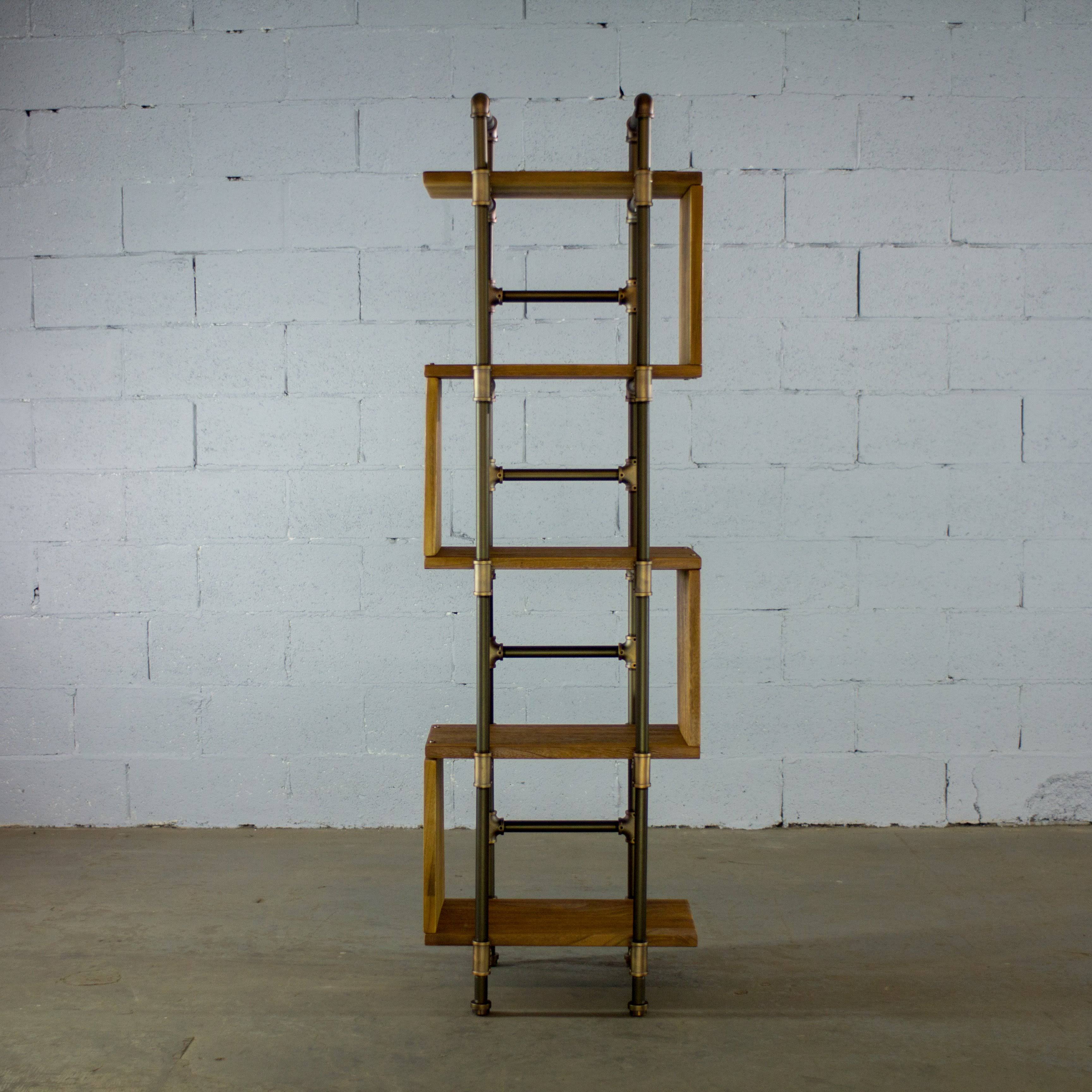 Modern Industrial Etagere Bookcase Display Y1483