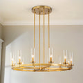 12-Light Dimmable Industrial Chandelier A982578