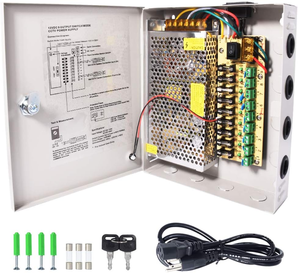 12V5A 4CH CCTV Power Supply Pack of 2 H641