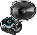 Set of 2 6 x 8 inch 80 watt RMS 2-Way Coaxial Car Speakers with Silk Dome Tweeters W688