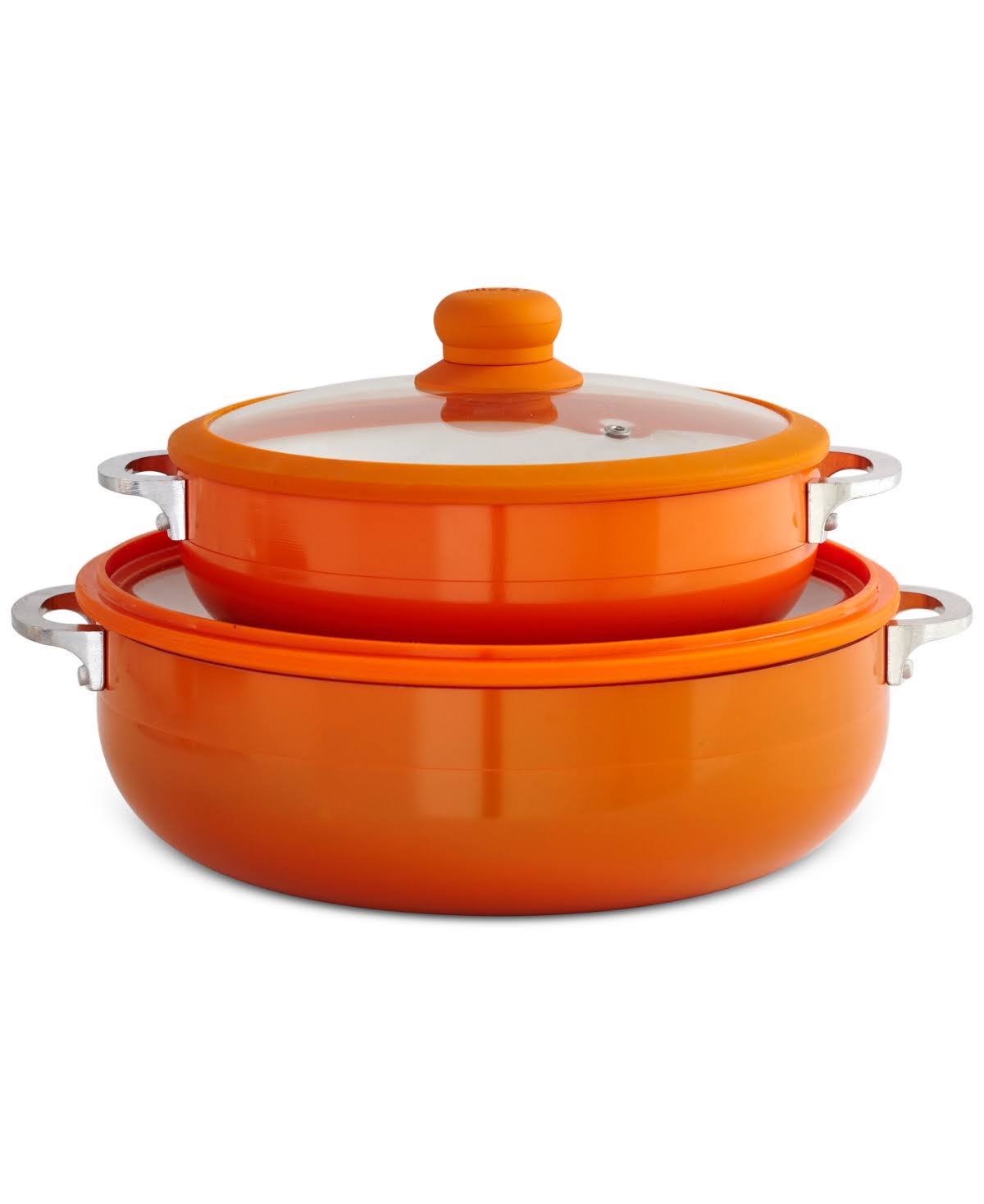 2-Piece Ceramic Nonstick Caldero Set Orange Z6227