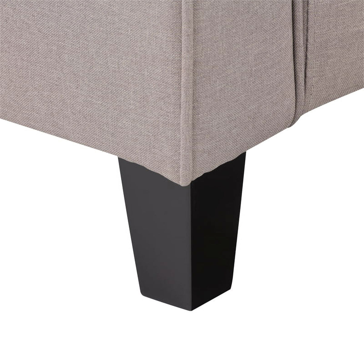 Taupe Brown Fabric Three Seater Sofa I133