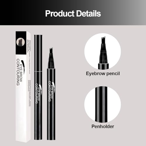 2PCS Microblading Eyebrow Pen 4 Fork Tip Waterproof I9695