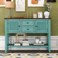 Blue Console Table with 2 Drawers and Bottom Shelf E514888