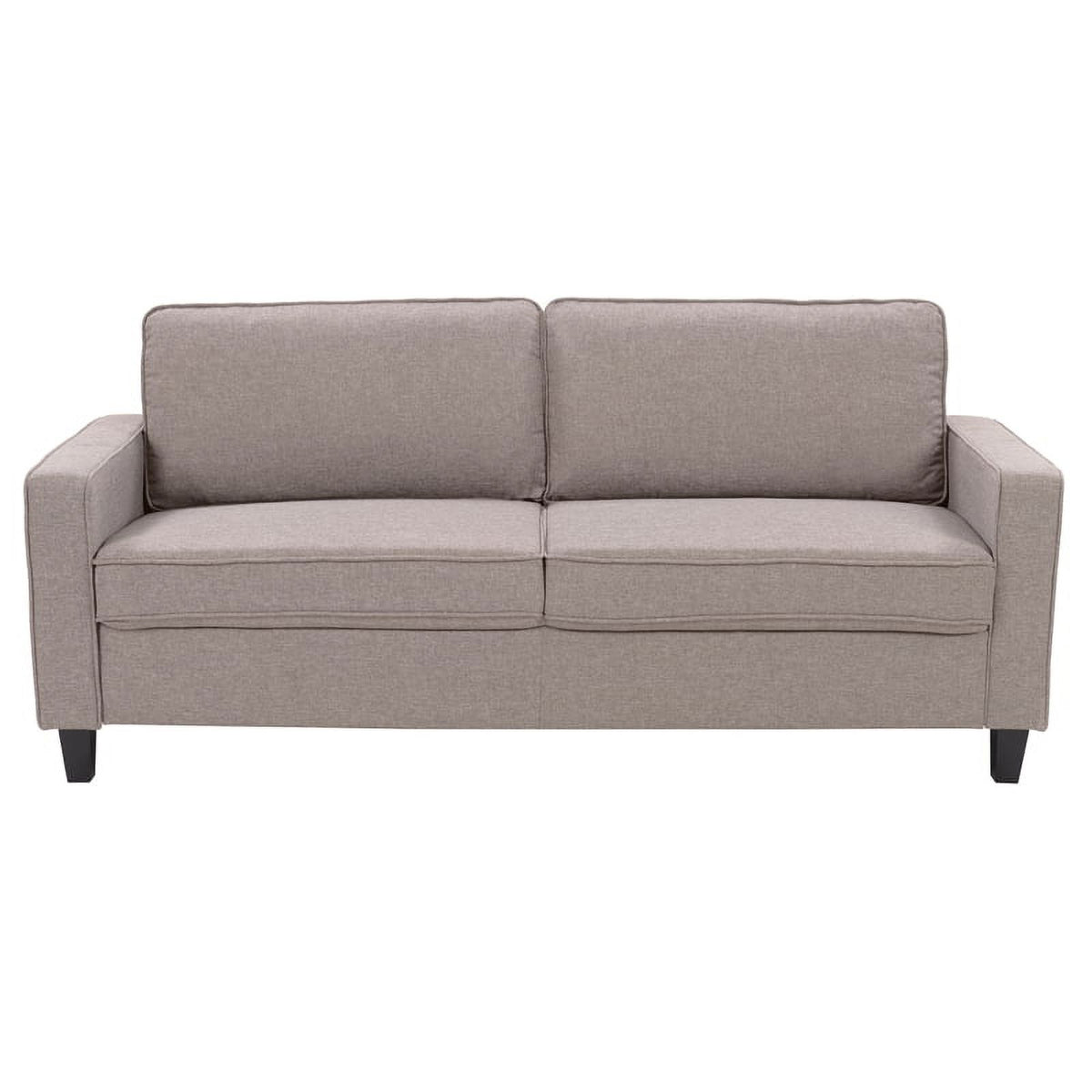 Taupe Brown Fabric Three Seater Sofa I133